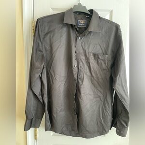 Flex Men's Black Button-Up Shirt Luxury Collection Designed in Italy